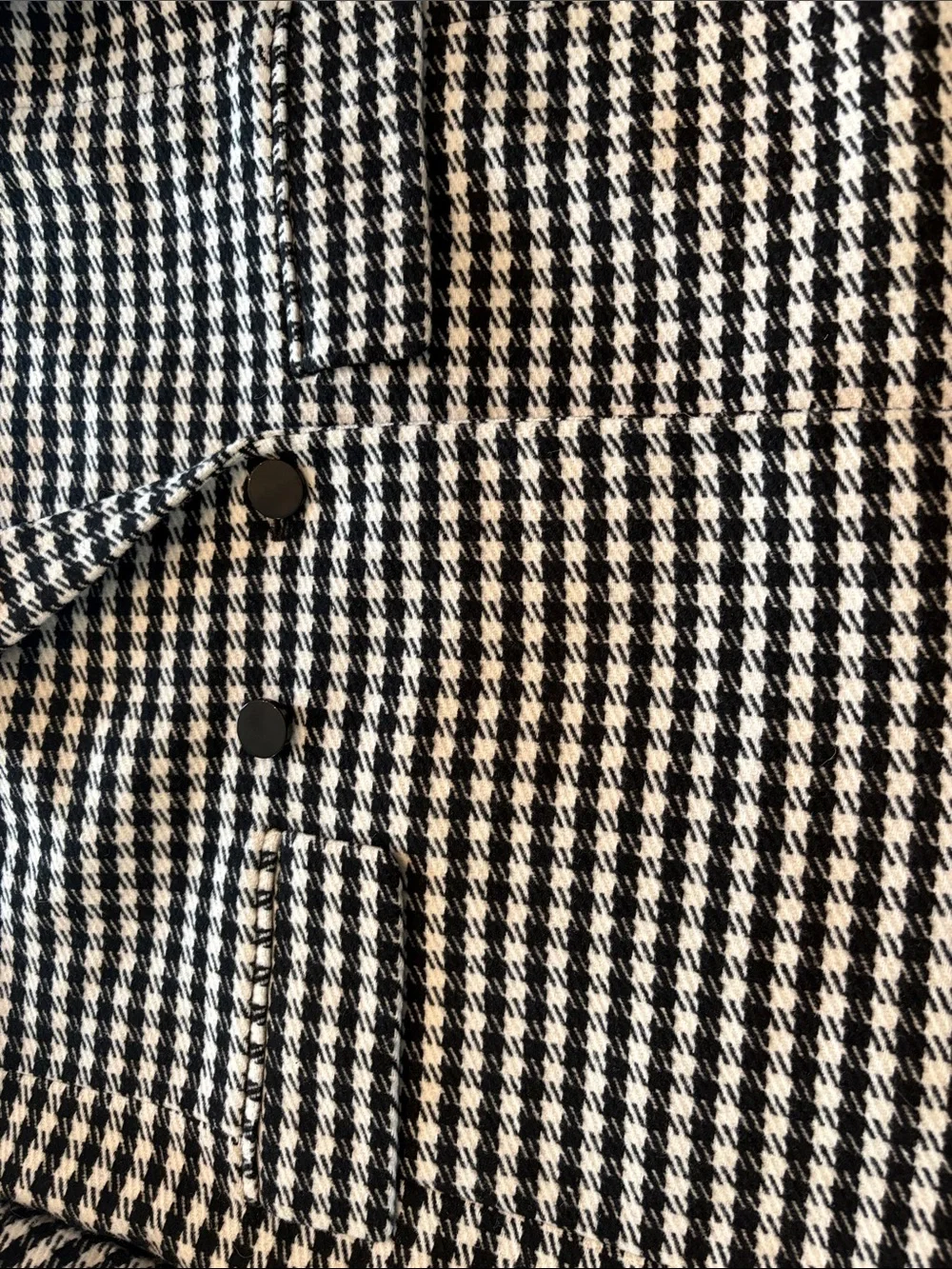 Ann Taylor Black and White Houndstooth Blazer